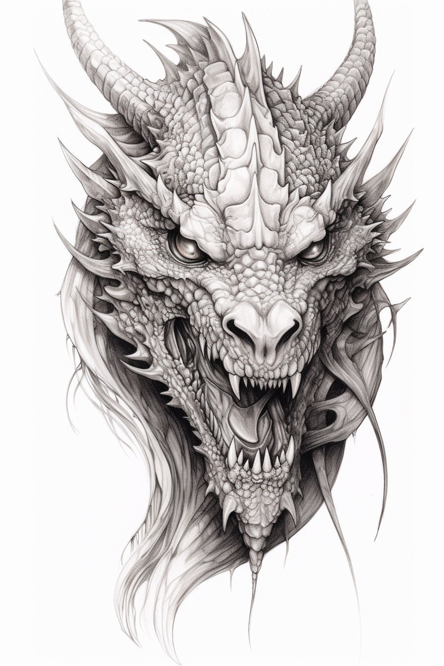 50 gotische draken kleurplaten, kleurplaten in grijstinten, kleurboek  volwassenen, kleurplaten draken voor kinderen, draken afdrukbare pdf - Etsy  België, image size:896x1344