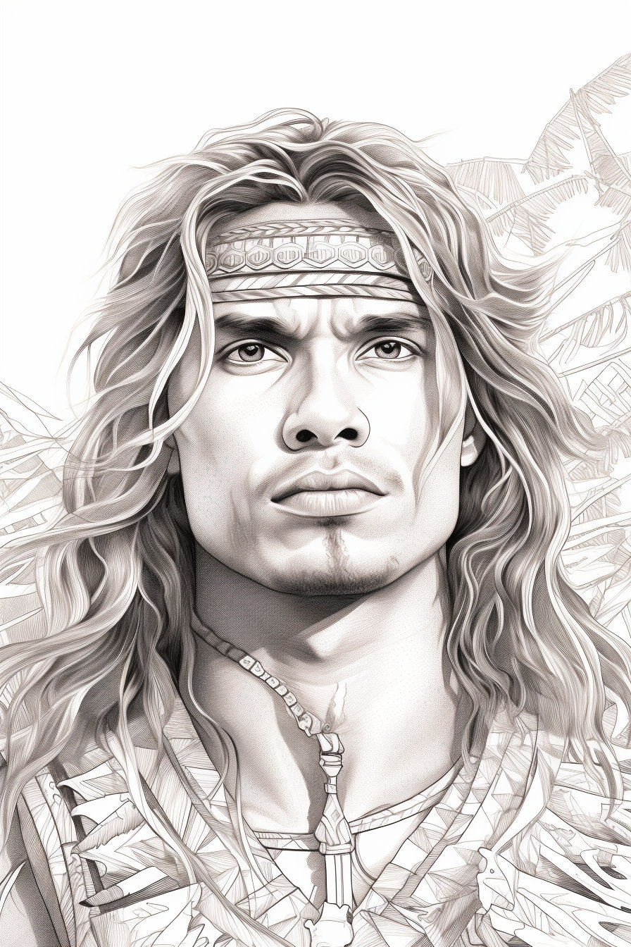 50 Handsome Men Coloring Pages, Man Portrait Grayscale Coloring Sheets ...