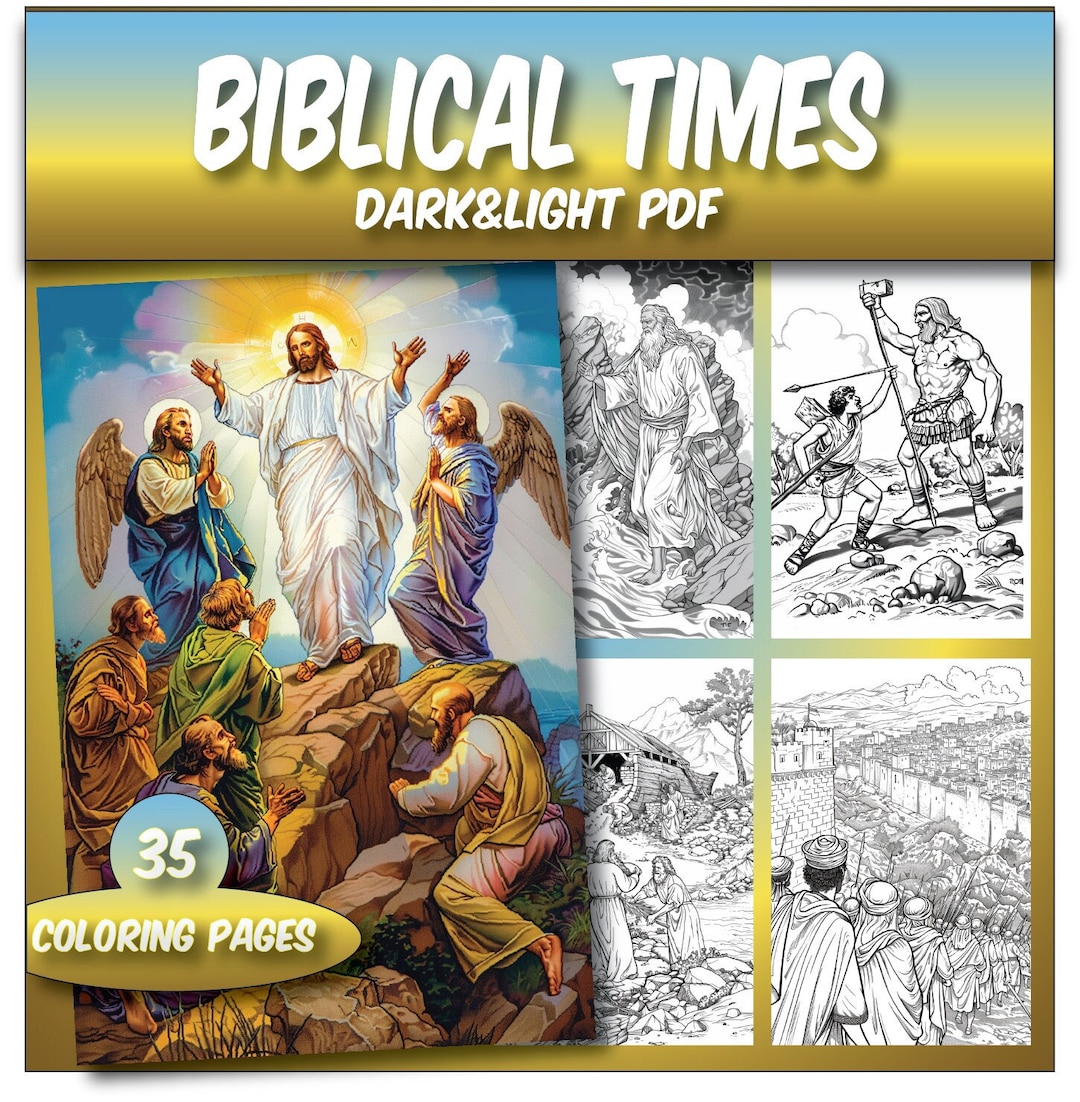 Biblical Times : 35 Adults Grayscale Bible Coloring Pages,holy Bible ...
