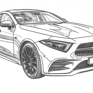 Mercedes-Benz Coloring Book - 35 Coloring Pages Of Mercedes Benz - Cars Coloring Pages For Kids And Adults