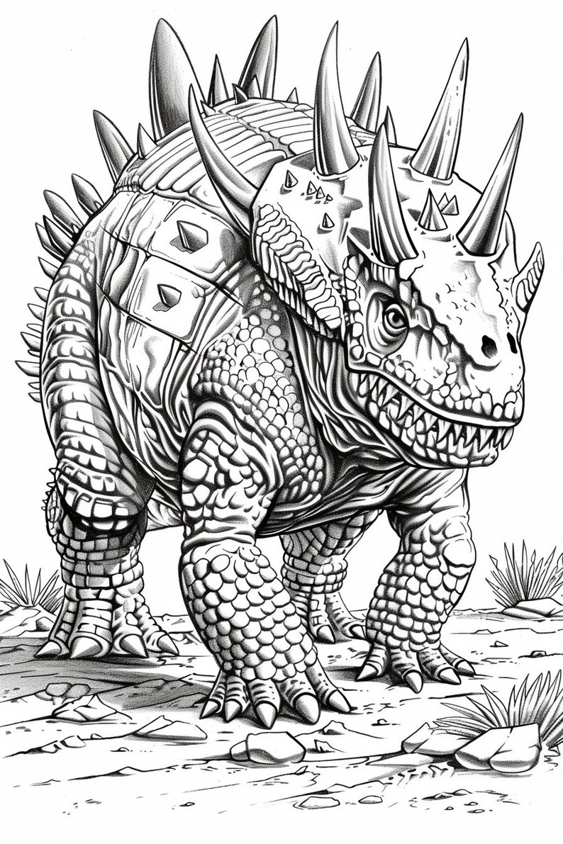 Jurassic Dreams: 45 Dinosaur Coloring Pages for Relaxation and ...