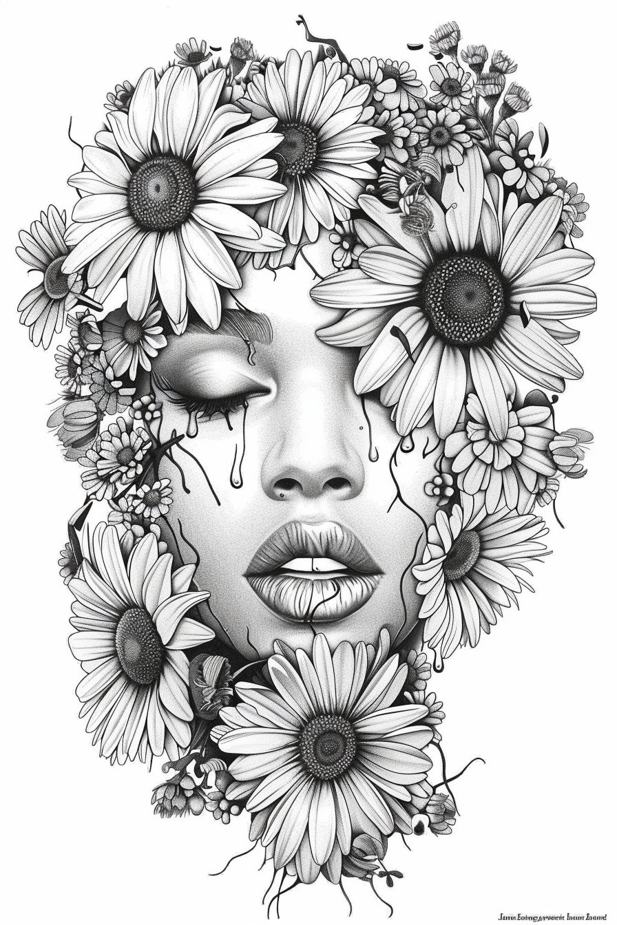 Daisy Diversions-40 Flourish of Floral Coloring Pages,adults