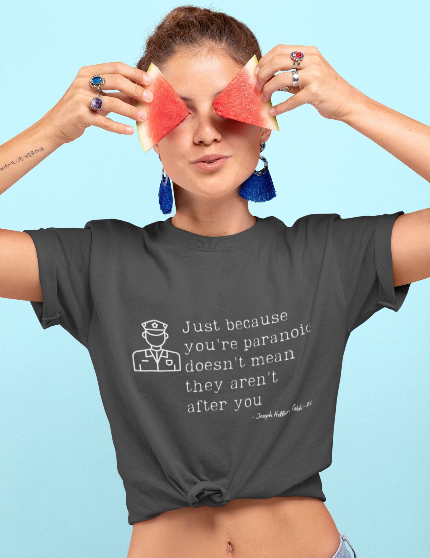Women's T-Shirts [Out of Print] Joseph Heller / Catch-22 Tee (Natural) (US Edition) (Womens) Catch 22 - Joseph Heller - Book Quote - Design Premium