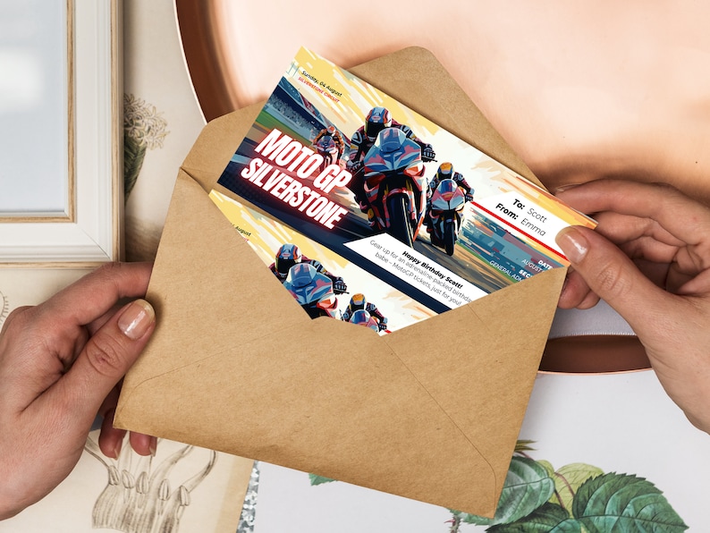 Editable Moto GP Silverstone Ticket British Grand Prix Etsy