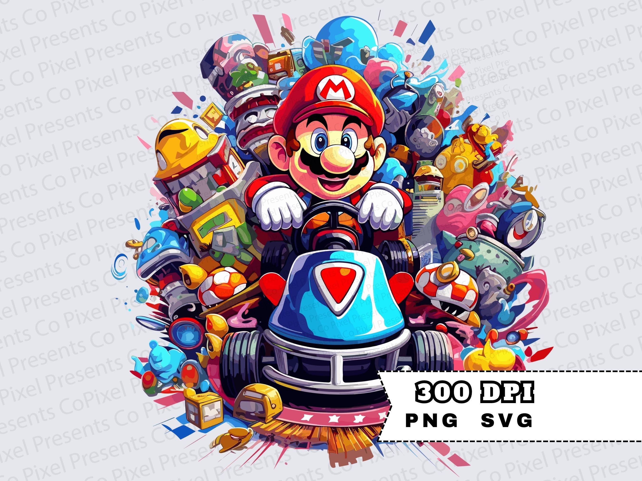 Mario Kart PNG SVG Fan Art Super Mario Clipart Mario Transparent Images  Printable Mario, Digital Mario Super Mario All Star Png - Etsy