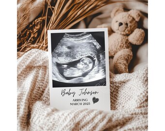 Simple Winter Pregnancy Announcement: Social Media Template (Digital Download)
