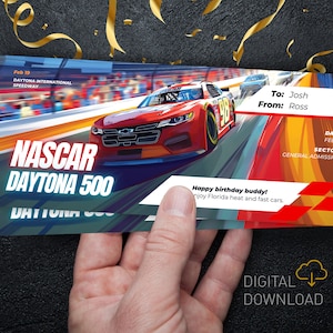Bilhete de corrida editável | Modelo digital de corrida personalizado | Bilhete de presente surpresa para uma corrida | Bilhete para impressão
