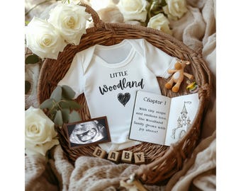 Pregnancy Announcement Digital Template for Social Media Instant Download Edit with Canva
