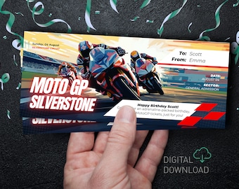 Editable Moto GP Silverstone Ticket: Surprise Gift (Digital Download)