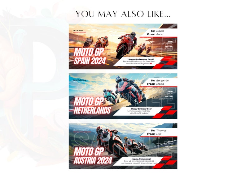 Editable Moto GP Silverstone Ticket British Grand Prix Etsy