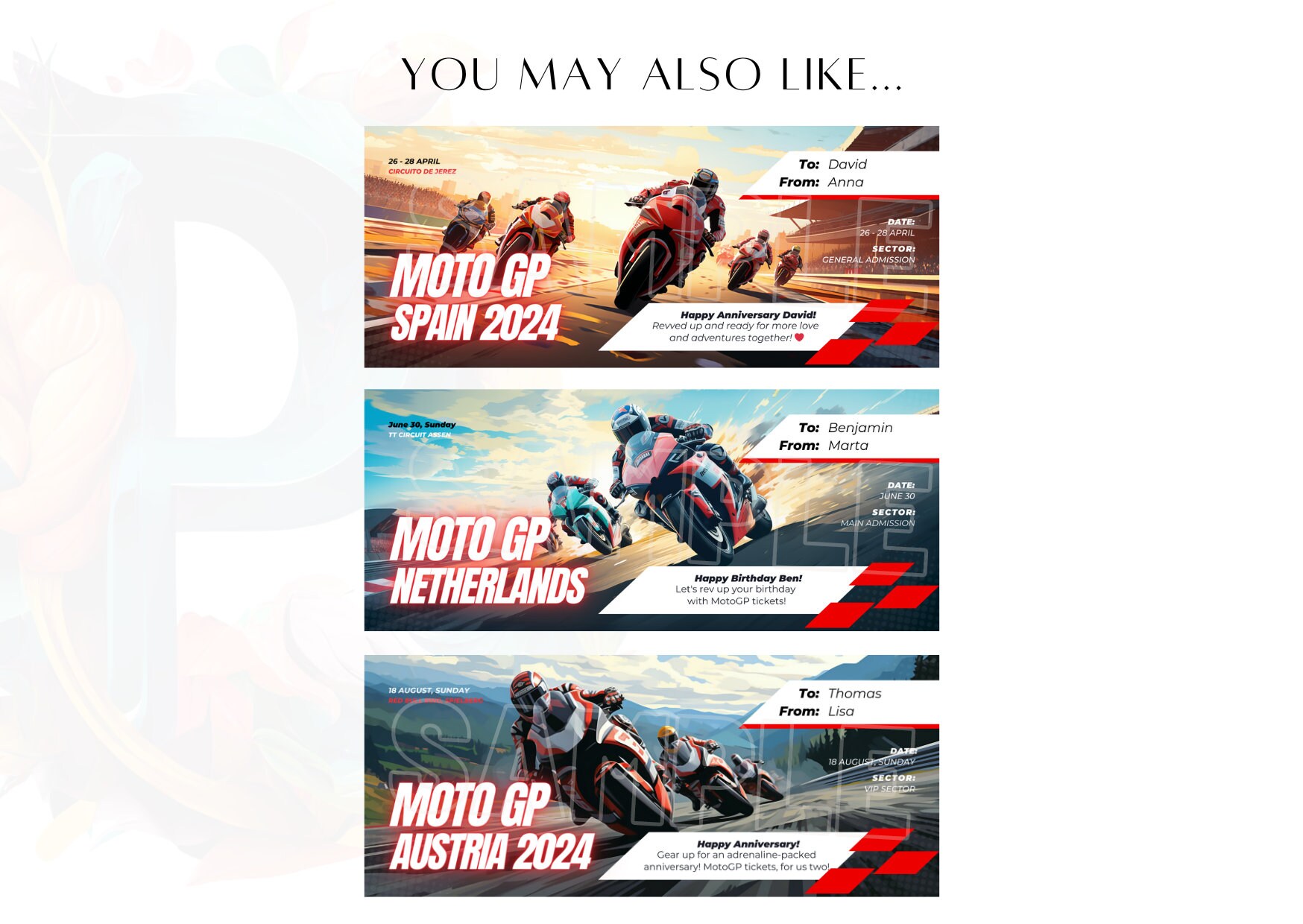 Editable Moto GP Silverstone Ticket British Grand Prix Etsy