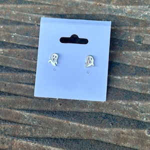 Ghost stud earrings - Stainless Steel - Silver - Gold - Rose Gold - Black tones available