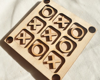 Tic-Tac-Toe, Spiel, Holz, Brettspiel, Familienspiel