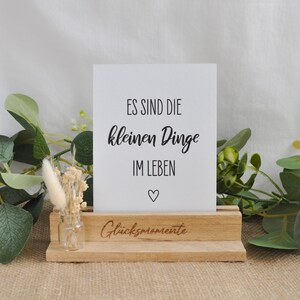 Kartenhalter, Deko, Set, Geschenk, Karten, Holzklötzchen