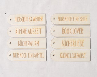 Lesezeichen, mit Spruch, Holz, personalisierter, Namen, Geschenk