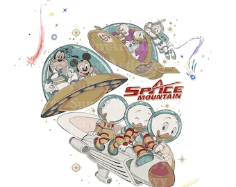 Mouse And Friends Space Mountain Png, Space Mountain Png, Retro Mouse Png, Astronaut Mickey Png, Mickey Shirt Png, Family Trip Png, Only Png