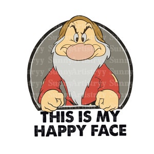 The Grumpy one, Seven Dwarfs Png, Seven Dwarfs Svg, Svg Files For Cricut, Family Matching Png, Family Trip Png, Birthday Squad Png, Grumpy