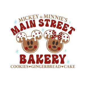 Main Street Bakery Svg Png, Christmas Gingerbread Png, Christmas Cookies Svg, Christmas Squad Svg, Holiday Season Svg,  Gingerbread Png