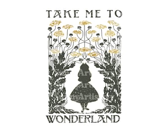 RETRO Alice in Wonderland Png Svg, Alice in Wonderland Digital Sublimation Png File, Clipart, Shirt Sublimation Png, Alice Png, Cricut File