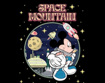 Mouse And Friends Space Mountain Png SVG, Space Mountain Png, Retro Mouse Png, Astronaut Mickey Png Svg, Mickey Shirt Png, Family Trip Png