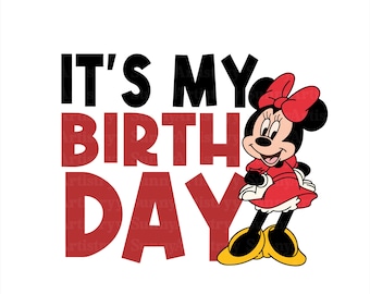 Souris, c'est mon anniversaire Png SVG, Svg d'anniversaire de souris, joyeux anniversaire Png, fichier Cricut Png, fête d'anniversaire, anniversaire Png, fichier numérique