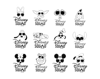 Paquete de escuadrones 2025 y 2026 (SVG), Vacaciones familiares (SVG), Modo vacaciones (SVG), Viaje familiar (SVG), Reino mágico (SVG), Archivos SVG y PNG para Cricut