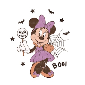 Halloween Mouse and Friends Minnie Png SVG, Minnie Mouse Svg, Halloween Digital, Halloween Minnie Png, Halloween shirt, Digital File