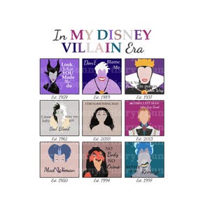 Villain Era Png, Villain Png SVG, Maleficent Png, In My Villain Era Png, Villain Png, Villain Png Sublimation, Evil Queen Png, Ursula Png