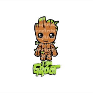 Ich bin Groot Png, Groot SVG, Baby Groot SVG, Groot Clipart, SVG für Cricut, Groot Png, Groot Shirt, digitale Datei