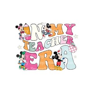 In My Teacher Era Png Svg, Back To School Png Svg, 1st Day Of School Png, Teacher Png, Teachers&#39; Day Png, Teacher Gift Png Svg