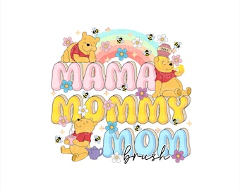 Mama Bear Png, Mommy Bear Svg, Mom Bear Png, Winnie Mama Svg, Winnie The Pooh Png, Mother's Day Svg, Mom Png, Mama Svg, Digital File