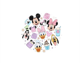 Summer Minnie, Summer Mickey Png, Magical Summer Sublimation Design, Beach Summer Svg, Digital File, Summer Minnie, Summer Mickey Png