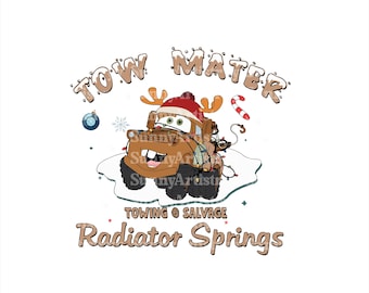 Retro Tow Mater Radiator Springs Png, Christmas Tow Mater Png, Retro Mater Png, Christmas Mater Png, Mater Shirt, Cars Png, Digital File