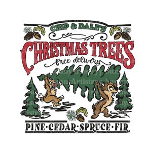 Christmas Chip and Dale Png Svg, Family Vacation Png, Double Trouble Couple Png, Family Matching Png, Christmas Chip Png