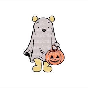 Halloween Winnie The Pooh Png, Winnie The Pooh Svg, Winnie Halloween Pumpkin Png, Winnie Halloween Sublimation, Spooky Png, Trick Or Treat