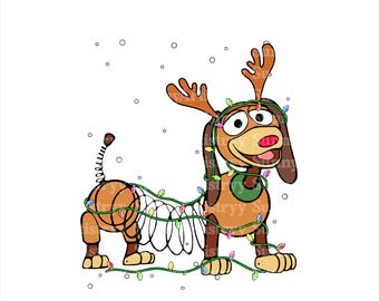 Christmas Slinky Dog Png Svg, Slinky Dog Png, ChristmasToy Story Png, Sublimation, Toy Story Clipart, Vacay Mode Png, Magical Kingdom Png,