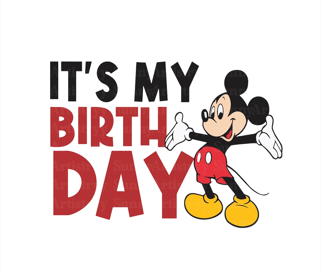 Mimsy Bithday Mouse It's My Birthday Png SVG, Mouse Birthday Svg, Happy Birthday Png ...