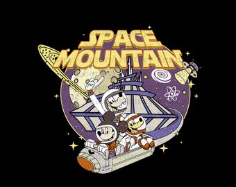 Mouse And Friends Space Mountain Png SVG, Space Mountain Png, Retro Mouse Png, Astronaut Mickey Png Svg, Mickey Shirt Png, Family Trip Png