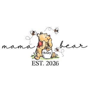 Mamá Osa Png Svg, Mamá Globo Winnie Png, Mamá Winnie Png, Mamá Winnie The Pooh Png, Archivo Cricut, Día de la Madre Png, Mamá Png, Mamá Png