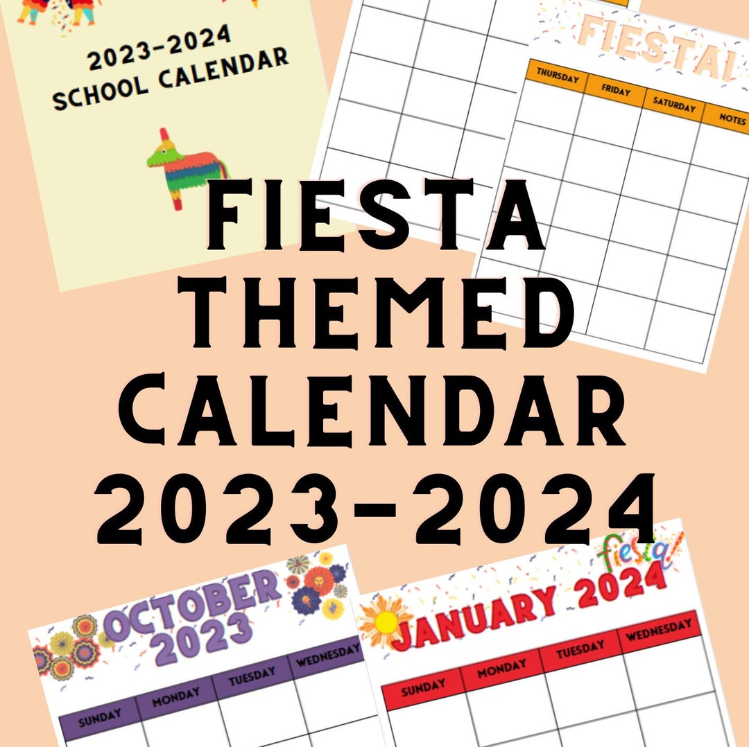 20232024 School Year Calendar fiesta Themed Etsy