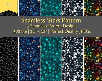 Star digital paper | Star seamless pattern | Pattern Digital Paper | Star digital pattern | Starry Night Pattern | Galaxy Digital Paper