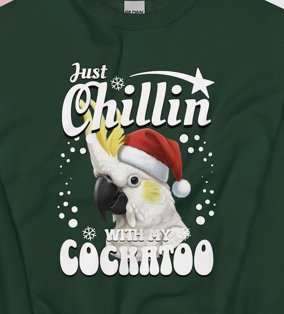 Cockatoo Christmas Sweatshirt Funny Chillin Parrot Jumper