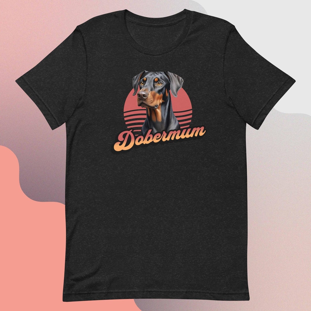 Doberman T-Shirts Women Dog Prints Cotton Tops Summer O-Neck Oversize T Shirts Casual Short Sleeve Tees Street Woman Clothes