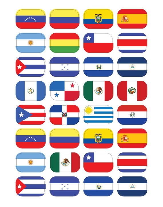 Spanish Speaking Countries Flags With Names