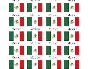 Pegatinas de la bandera de México: Mes de la Herencia Hispana, calcomanías escolares