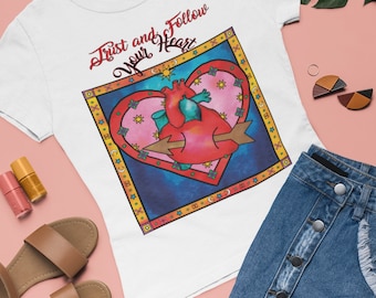 Camiseta "Confía en tu corazón": camiseta inspiradora de algodón para mujer