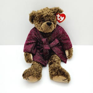 Vintage Ty Attic Treasures Collection &quot;Tyrone&quot; the Bear Wearing A Robe (12 inch) *Rare*