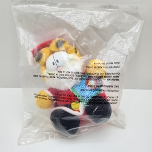 Vintage Garfield Santa Vintage Plush Toys (7 inch) - McDonald&#39;s Toy