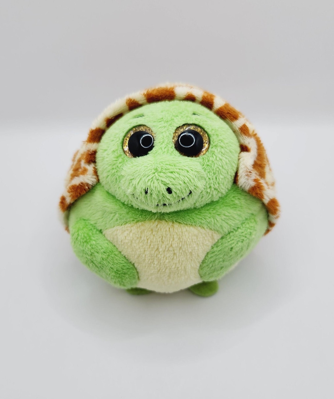 Vintage Ty Beanie Ballz 'zoom' the Turtle Plush Ball (5 Inch) - No