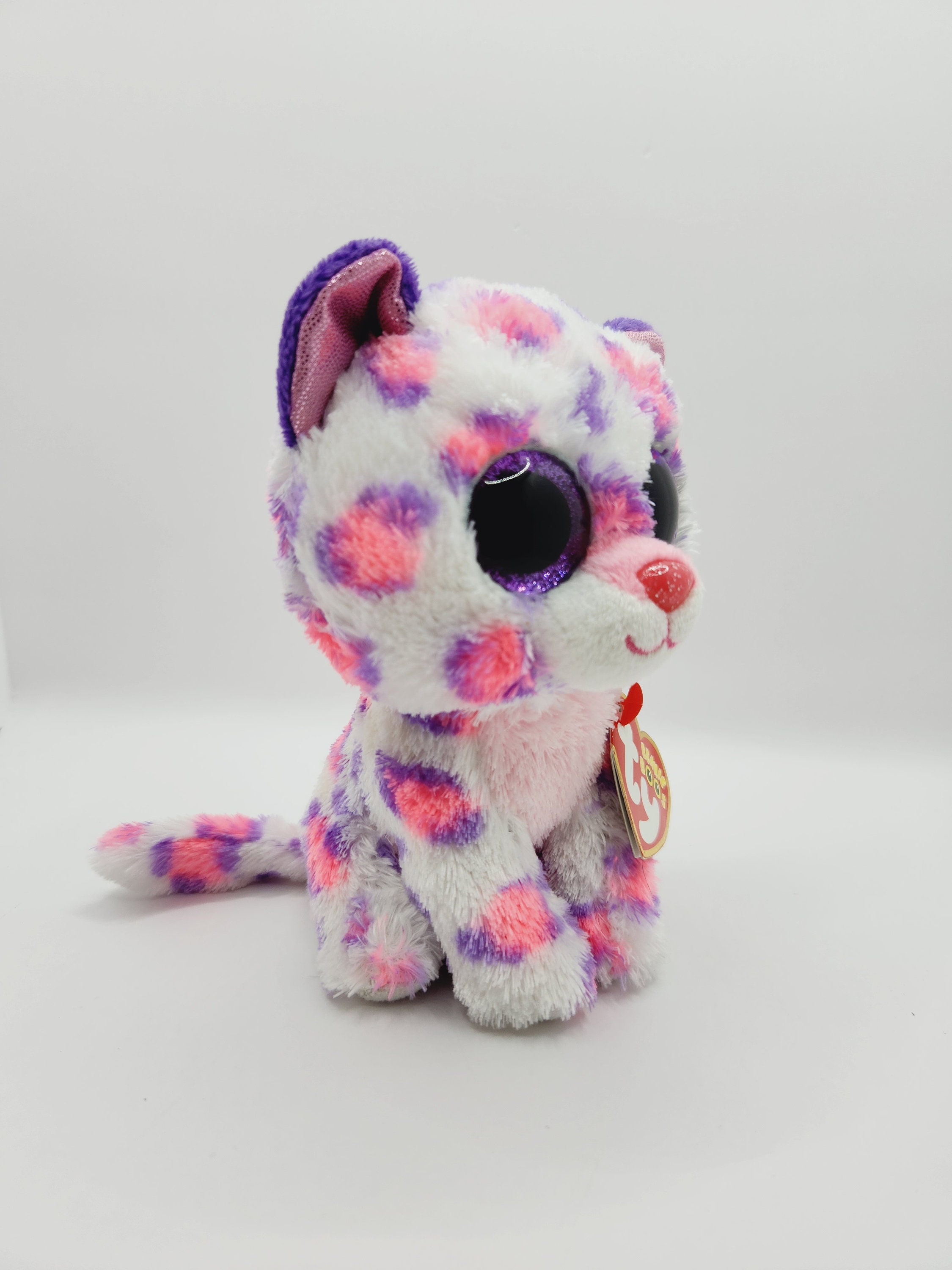 Vintage Ty Beanie Boo 'serena' the Pink & Purple Leopard (6